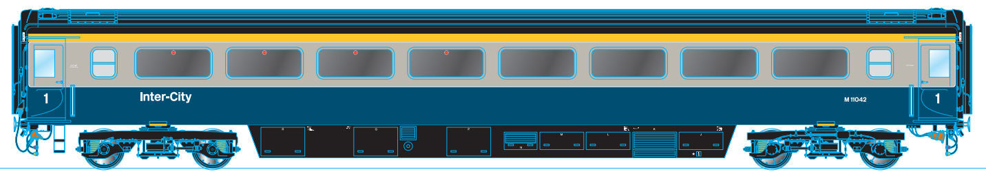 Oxford Rail MK3A- Coach FO Br Blue & Grey M11042 OR763FO001B