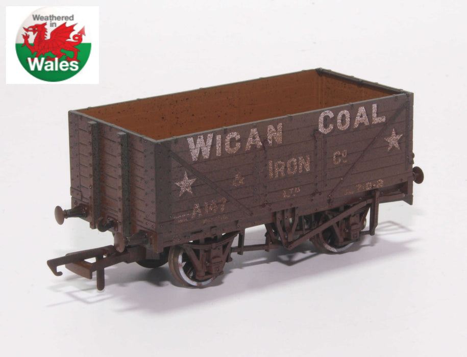 Oxford Rail Weathered Wigan Coal & Iron Co 7 Plank Wagon OR76MW7017W