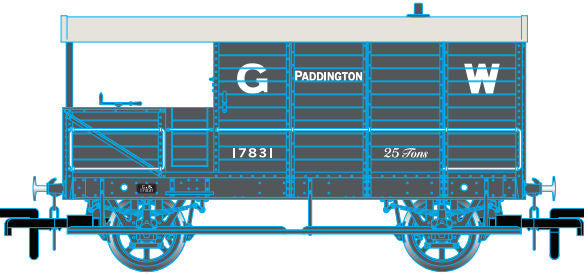 Oxford Rail GWR 4 Wheel Planked (early) Paddington OR76TOB001
