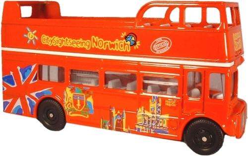 OXFORD DIECAST RM073 Norwich City Sightseeing Oxford Original Bus 1:76 Scale Model Omnibus Theme