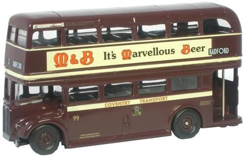 OXFORD DIECAST RT025 RT Bus - Coventry Oxford Original Bus 1:76 Scale Model Omnibus Theme