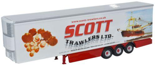 OXFORD DIECAST SCA03FR_T Scott Trawlers Trailer Oxford Haulage 1:76 Scale Model 