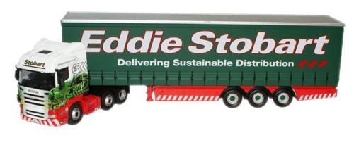 OXFORD DIECAST SHL01CS Eddie Stobart Scania Highline Curtainside 1:76 Scale Model Stobart Theme