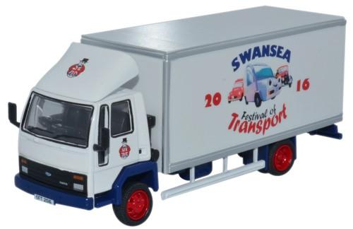 OXFORD DIECAST SP108 Ford Cargo Box Van Swansea Festival of Transport 2016 1:76 Scale Model 