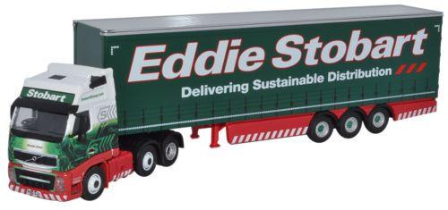 OXFORD DIECAST STOB033 Eddie Stobart Volvo FH   Curtainside 1:76 Scale Model Stobart Theme