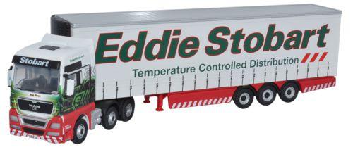 OXFORD DIECAST STOB035 Eddie Stobart MAN TGX XXL Curtainside 1:76 Scale Model Stobart Theme