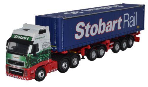 OXFORD DIECAST STOB038 Eddie Stobart Volvo FH Skeletal Trailer 1:76 Scale Model Stobart Theme