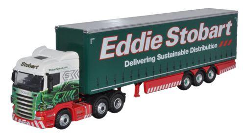 OXFORD DIECAST STOB039 Eddie Stobart Scania Highline Curtainside 1:76 Scale Model Stobart Theme