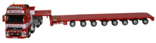 OXFORD DIECAST VOL03LL West Of Scotland Volvo FH Low Loader Oxford Haulage 1:76 Scale Model 