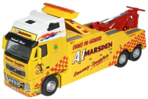 OXFORD DIECAST VOL03REC A1 Marsden Volvo Recovery 1:76 Scale Model Modern Trucks Theme