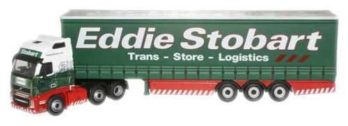 OXFORD DIECAST VOL04CS Eddie Stobart Ltd Volvo FH Curtainside Trailer 1:76 Scale Model Stobart Theme
